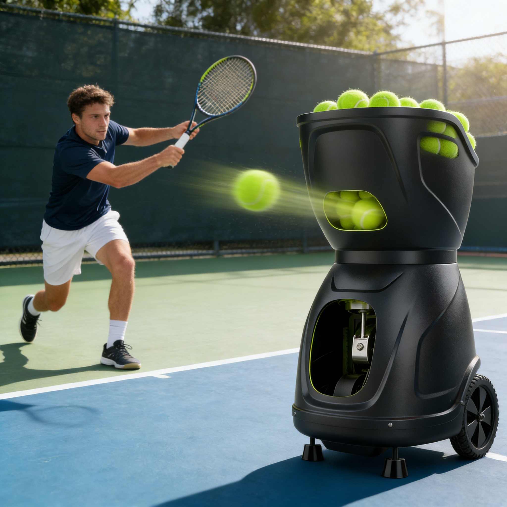Factory Wholesale Ball Launcher Tennis Tennis Ball Serving Machine Smart for Home Club Tennis Serving Training