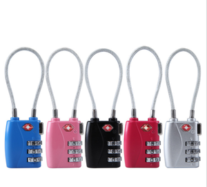 Serrure de sécurité à combinaison de code, mot de passe, 4 câbles numériques en fer, <span class=keywords><strong>cadenas</strong></span> à bagages, fermeture éclair - Product Image 5