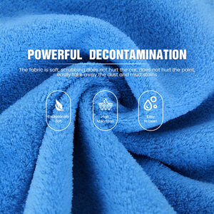 Serviette en <span class=keywords><strong>microfibre</strong></span> double face en tissu polaire corail ultra absorbante et à séchage rapide pour l'entretien et le lavage des voitures - Product Image 5