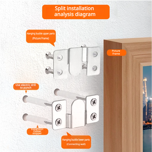 Thép không gỉ giấu hình núi treo khóa tường ổn định gương và khung hình khóa đồ nội thất phần cứng - Product Image 5