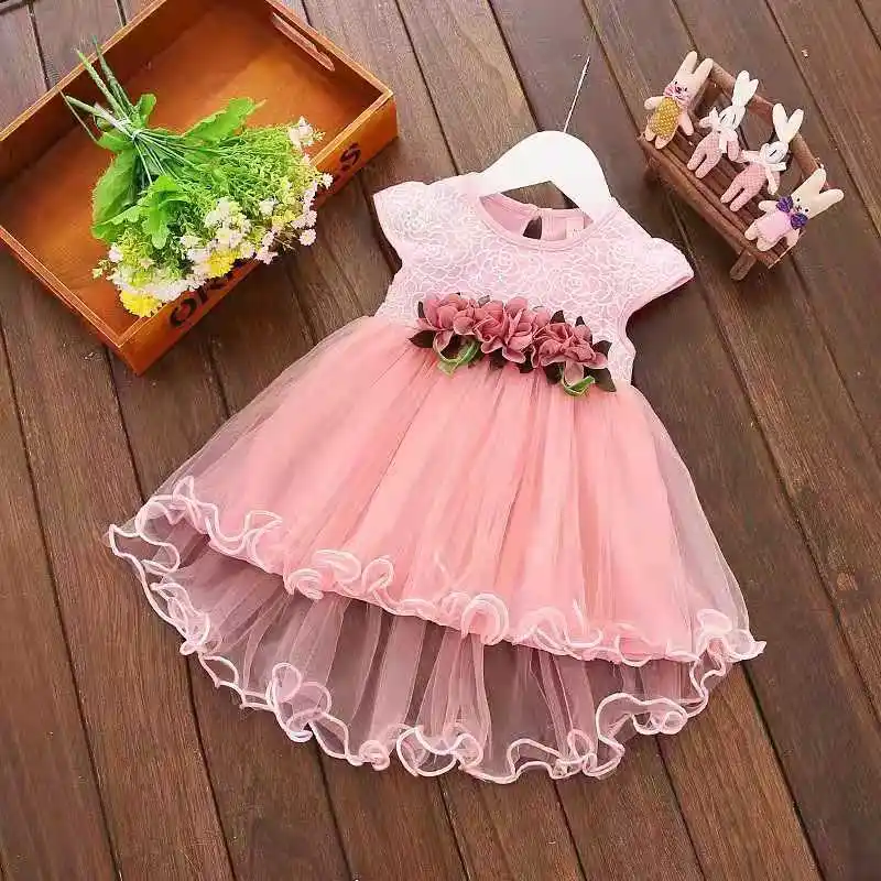 Wholesale fashion Children Tulle Princess Dresses Girl flower Tutu Dress