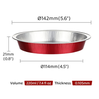Barquettes jetables rondes en aluminium PET, plastique, micro-ondables, de qualité alimentaire, avec couvercles, pour la cuisson, le barbecue, la grillade, la cuisine, le stockage, la préparation