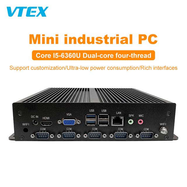 New Industrial Minipc Big Core I5 Nuc Mini Desktop Pc Computers Metal Case Low Power Consumption Wifi Antenna Mini Pc Industrial
