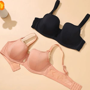 Soutien-gorge minimiseur <span class=keywords><strong>push</strong></span>-<span class=keywords><strong>up</strong></span> pour femmes, bonnet complet, armatures, lingerie lisse, grande taille - Product Image 4