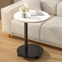 Table basse ronde moderne pour salon, table d'appoint de canapé avec rangement à 360° °   Roulettes pour chambre à coucher à domicile