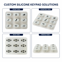 Clavier en silicone pour fauteuil de massage ODM, clavier en caoutchouc silicone personnalisé imprimé avec des pastilles en carbone
