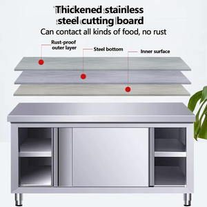 Bàn ăn bằng thép không gỉ thương mại, bàn thiết bị nhà bếp thương mại, bàn làm việc bằng thép không gỉ nhà bếp - Product Image 3