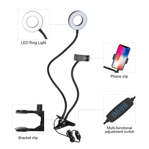 Durable teléfono inalámbrico tiktok video soporte inalámbrico anillo luz con micrófono titular - Product Image 4