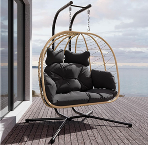 Usine En Gros Pliable Jardin Patio Oeuf Balançoire Chaise Double <span class=keywords><strong>Siège</strong></span> <span class=keywords><strong>Suspendu</strong></span> Chaise Hamacs - Product Image 5