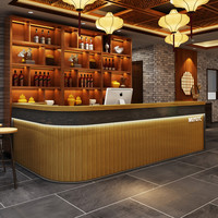 Comptoir de bar à vin moderne en bois comptoir de bar restaurant discothèque comptoir de bar pub en forme de L