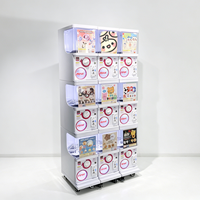 Distributeur automatique de jouets Gachapon à monnayeur, compatible avec les capsules de 45-80 mm, en métal et plastique, avec langues espagnole et japonaise