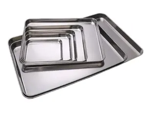 不锈钢托盘无毒重型加厚锅，用于厨房烘焙、实验室仪器、牙科、医疗外科仪器