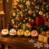 Jouet Squishy en forme de chignon de Noël - Jouet anti-stress en caoutchouc emballé dans une boîte - Cadeau pour les 14 ans et plus