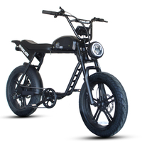 Vélo électrique à gros pneus pour la conduite tout-terrain, vélo électrique 48v avec moteur arrière, style vintage, vélo électrique en acier de 20 pouces