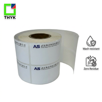 Etiqueta de Identificación de Vidrio THYK con Revestimiento Suave Anti-Rayaduras, Doble Plata, Producción Low-E, 60x40mm, Código de Barras PVC, 1000/Rollo, Fabricación