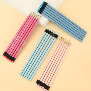 Venta al por mayor personalizado aron color triángulo varilla HB lápices lindos estudiantes bolígrafos de escritura para niños - Product Image 4