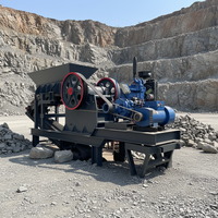 Concasseur de pierres mobile haute efficacité avec moteur, équipement minier haute capacité pour l'extraction d'or, andesite et basalte