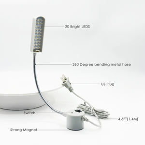 ไฟจักรเย็บผ้าแม่เหล็ก LED 30ดวงมุมปรับได้ใช้ได้ทั่วไป110V/220V สำหรับใช้ในบ้านและในอุตสาหกรรม - Product Image 2