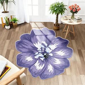 Alfombra con Diseño Floral Colorido, Alfombras Personalizadas Impresas en 3D con Logotipo, Alfombra de Lujo con Curvas, Alfombra Floral <span class=keywords><strong>para</strong></span> Sala de Estar - Product Image 1