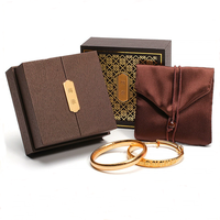 Boîte à bijoux vintage ajourée en papier texturé, pochette en soie à cordon, logo personnalisé, pour bracelets et bijoux en jade