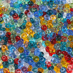 Perles de verre de couleurs mélangées 3x6,5 mm, ouverture de 1,5 mm, 50 pièces, fournitures de fabrication de bijoux DIY, matériel de perlage - Product Image 1