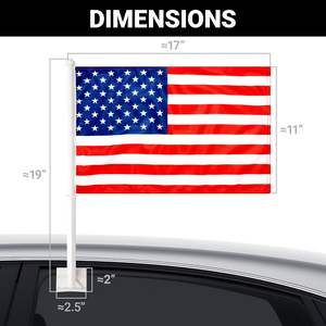 Bandera Personalizada de Coche Deportivo Danubio-Suabia, Impresa por Ambos Lados, Incluye Asta, Bandera para Ventana de Coche para Celebraciones y Festivales - Product Image 4