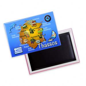 Imán de recuerdo griego al por mayor, imán para nevera con foto de Thassos, personalizado - Product Image 2