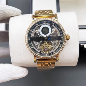 Montre pour homme haut de gamme, originale, de qualité supérieure, mouvement mécanique entièrement automatique, simple, en acier inoxydable, bracelet en alliage, Pateks - Product Image 4