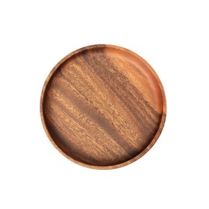 Walnut Wood <b>Round</b> <b>Serving</b> <b>Trays</b> 17cm 20cm 25cm 30cm For Fruit Tea Dinner Use - Product Image 5