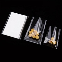 Sacs en cellophane à joint auto-adhésif transparent transparent imprimé personnalisé pour paniers-cadeaux biscuits alimentaires bonbons pour vêtements