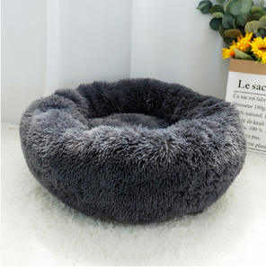 Camas para Mascotas de Lujo Suaves y Acolchadas, Color Gris Oscuro, Transpirables, Lavables, Nuevos Diseños, Camas Calmantes Tipo Donut para Perros y Gatos - Product Image 5