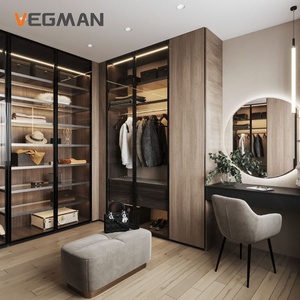 Customized Make Bedroom Furniture New Design Wooden Glass Door <strong>Wardrobe</strong> <strong>Cabinet</strong> - Product Image 5
