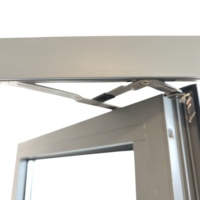 Ventanas francesas de alto impacto para sótanos, ventanas abatibles de aleación de aluminio.