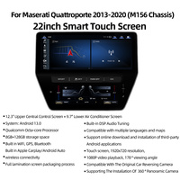 2013-2020 Quattroporte M156 22"IPS Android Touch Écran double supérieur et inférieur GPS sans fil CarPlay DSP Navigation Radio Multimédia