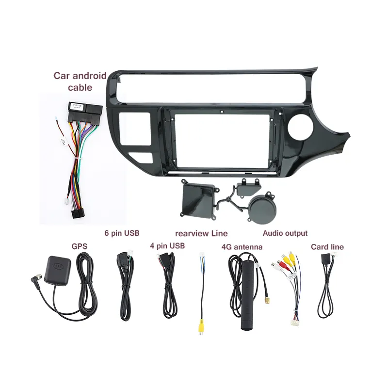 Aijia Car Navigation Panel For 2015 KIA K3/RIO 9INCH Car Interior Accessories Dashboard Installation Fascia Trim Frame