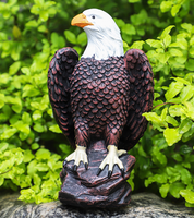 Modèle d'aigle réaliste en résine pour l'extérieur, artisanat décoratif pour la maison, le jardin, les plantes en pot, idéal pour la Fête de l'Indépendance