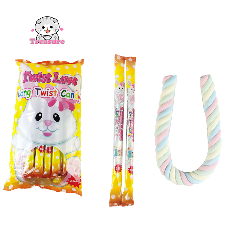 Good Sell Rope Shaped Long Twist Marshmallows Candy| Alibaba.com