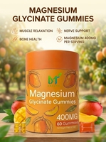 Gummies OEM avec glycinate de magnésium, collagène hydrolysé et vitamine C, 60 unités, pour des ongles plus forts