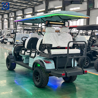Voiturette de golf électrique CAMP homologuée pour la route, 72V, moteur 5KW, batterie au lithium, homologuée DOT, 6 places, pour les centres de villégiature, les communautés et les terrains de golf
