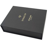 Boîte cadeau magnétique personnalisable et durable, papier cartonné recouvert de feuille d'or, recyclable, emballage pour bijoux de mariage, prix négociable