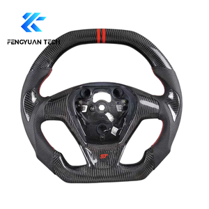 พวงมาลัยคาร์บอนไฟเบอร์ฟอร์จพื้นแบนออกแบบได้ตามต้องการสำหรับ <span class=keywords><strong>Ford</strong></span> Fiesta EcoSport <span class=keywords><strong>Mk7</strong></span> <span class=keywords><strong>Mk7</strong></span>.5 ST 180 Mk6 Mk8 Mk5 2013 2014 2006 - Product Image 4