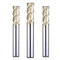 Fraise carrée Lucas Tools HRC68 en alliage tungstène-cobalt, 4 cannelures, pour usinage CNC, revêtement AlTiN, prise en charge OEM/ODM, garantie 1 an