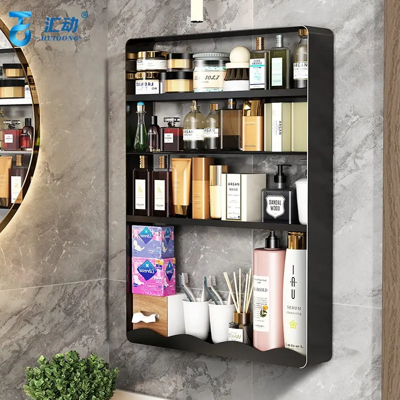 4 piani bagno porta cosmetici a parete toilette toilette organizzatore di trucco scaffali e scaffalature prodotti per il bagno