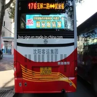Affichage LED couleur pleine P10*12.5mm pour vitres avant, arrière et latérales de bus