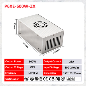 <span class=keywords><strong>24V</strong></span> DC 25A 600Wスイッチング電源LED産業用シングル出力3A ~ 6A電流出力600W - Product Image 3