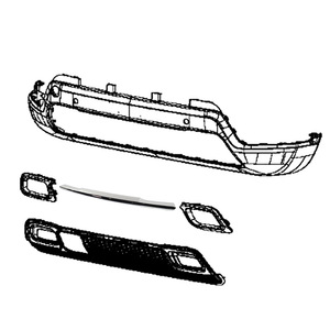 Tira Decorativa Electrochapada para Parachoques Delantero de Jeep Compass 2017-2021, 5VN85SZ0AB, Material ABS - Product Image 4