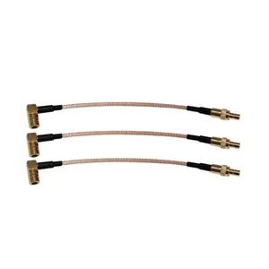 Ligne de connexion coaxiale RF personnalisée SMB-KW à SMB-J câble coudé femelle à mâle droit pour câble RG316