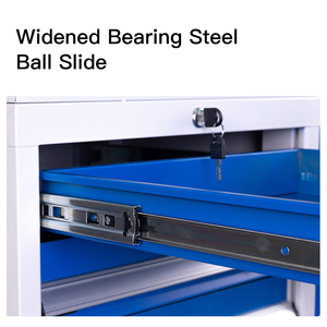 Armoire à outils en acier laminé à froid robuste et complète, capacité <span class=keywords><strong>de</strong></span> charge <span class=keywords><strong>de</strong></span> 150 kg, tiroirs verrouillables pour les mécaniciens <span class=keywords><strong>de</strong></span> garage - Product Image 5