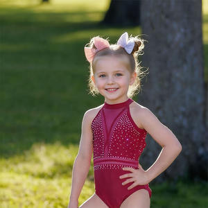 ملابس رقص وجمباز للفتيات بالجملة مصنوعة من السباندكس/النايلون، زي باليه للأطفال بتصميم مخصص وخدمة تصنيع حسب الطلب - Product Image 2