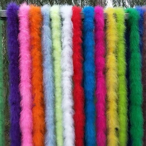 Vendita a buon mercato 31 colori in magazzino colorato 18-20g boa di piume di marabù di tacchino per la decorazione di abiti da sposa da festa - Product Image 2